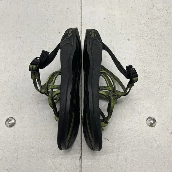 Chaco Black & Green Non-Marking Slip-On Adjustable Sandals Women’s Size 7 - Picture 6 of 11